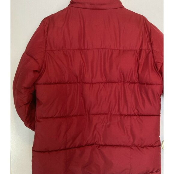 U.S. Polo Assn. Women’s Red Puffer Zip Up Jacket Coat (No Hood) Size M - Picture 8 of 12